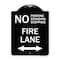 Signmission No Parking Standing or Stopping Fire Lane W/ Bidirectional Arrow Alum Sign, 24" x 18", BW-1824-23613 A-DES-BW-1824-23613 - alternate 1